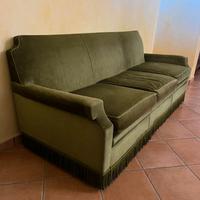 Divano Letto Vintage Verde con Letto Singolo