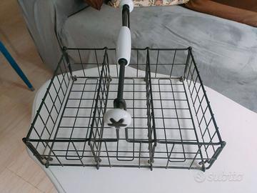 colonna in ferro col nero+ cestello