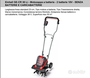 motozappa a batteria