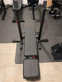 Panca regolabile con rack integrato