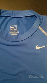 Maglia smanicata Nike pro aderente blu tg M Nuova