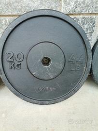Dischi peso in ghisa 2 da 5 kg e una da 20kg
