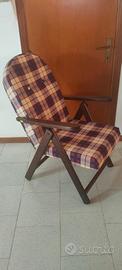 Sedia sdraio con imbottitura schienale regolabile