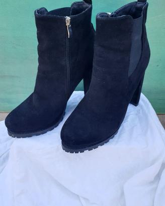 stivaletto 42 shein tacco largo con miniplato