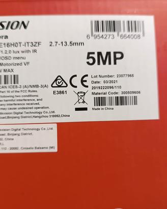 Telecamera Hikvision 5mp AHD
