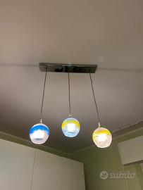 Lampadario sfere colorate