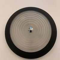 Lampada anni '80 Fontana Arte vetro metallo