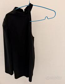 Abito nero, mono spalla elegante Shein