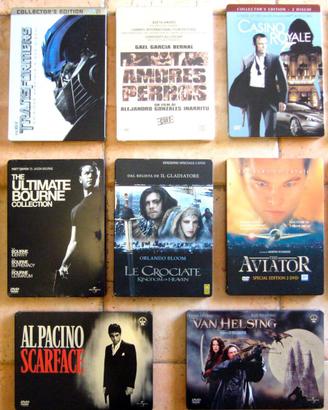 12 film in 25 dvd in METAL BOX CASE Padrino 007