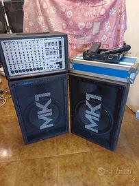 casse passive mix amplificato più microfoni wirele