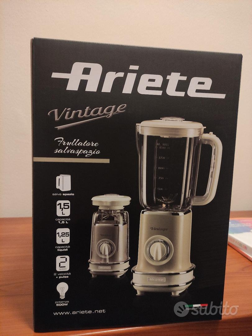 Ariete 568/1, Frullatore salvaspazio Vintage, 500 W, Beige