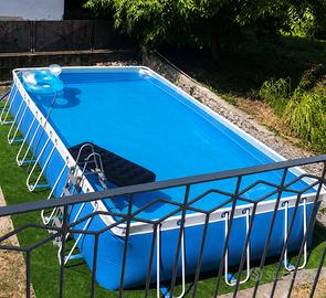 Piscina  rettangolare completa di filtro a sabbia