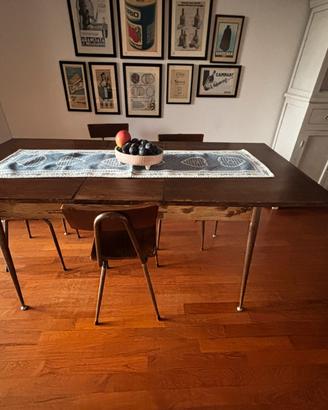 Tavolo legno e metallo