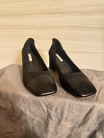 Décolleté nere eleganti tacco largo 38.5 nuove