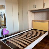 Letto signolo in legno con rete inclusa