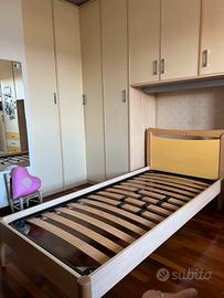 Letto signolo in legno con rete inclusa