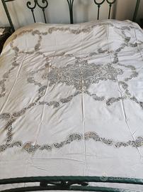 copriletto antichissimo anni 50 di seta pura