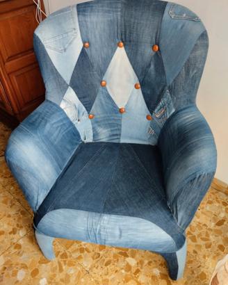 Poltrona foderata in jeans Diesel