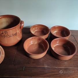 La Fagiolata servizio terracotta pentola e terrine