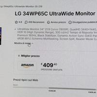 Monitor LG 34”
