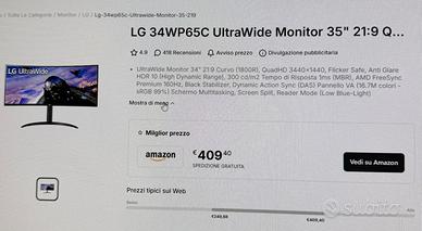 Monitor LG 34”