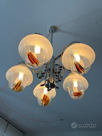 Lampadario Vintage 5 Luci - Mazzega & Carlo Nason