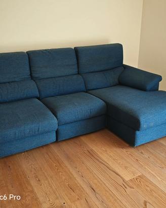 Divano 3 posti  in tessuto con penisola