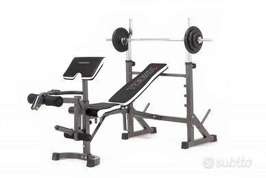 panca multiuso TOORX WBX-90 + pesi + bilanciere