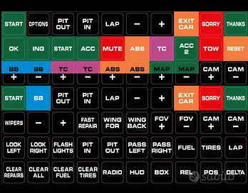 adesivi stickers simracing button box tastiera