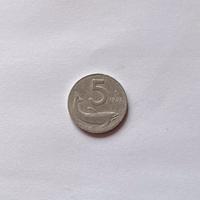 Moneta 5 LIRE “delfino” anno 1953