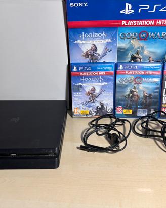 PS4 Slim 1TB; 3 giochi,cavi inclusi,joystick nacon