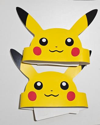 Coppia di corone di carta di Pikachu, Pokemon