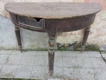 Tavolo mezzo tondo antico