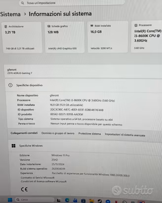 Pc assemblato