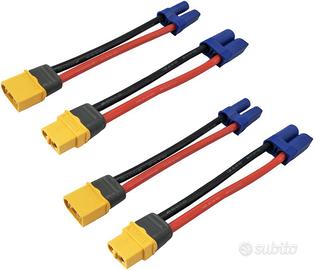 2 Adattatori XT60 a EC5 con Cavo 12AWG RC