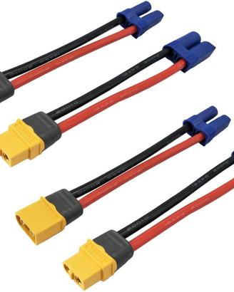 2 Adattatori XT60 a EC5 con Cavo 12AWG RC