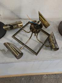 Lampadario in ottone anni 70