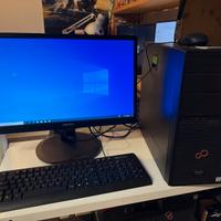 PC FISSO + MONITOR Intel Xeon E3-1226 16gb WIN 11