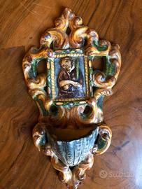 Acquasantiera Deruta 1600