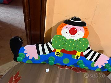 Attaccapanni clown per cameretta bimbi
