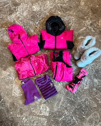 Tuta neve montura set completo bambina