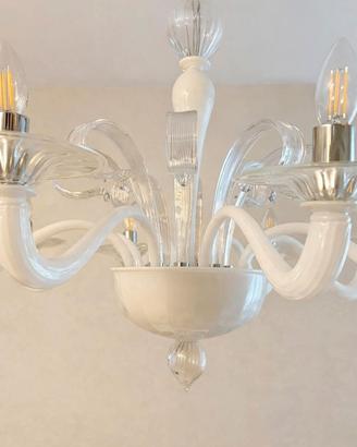 Lampadario in vetro di murano