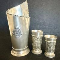 Antichi bicchieri in peltro