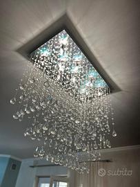 COPPIA DI LAMPADARI A GOCCIA FATTI A MANO