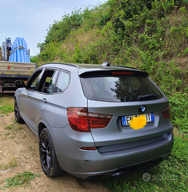 BMW x 3 colore nero con pellicola grigia