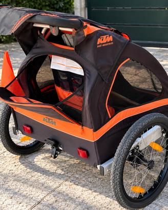 Rimorchio bici KTM 3 in 1 per 2 bambini – passeggi