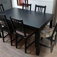 Tavolo IKEA Bjursta allungabile nero 