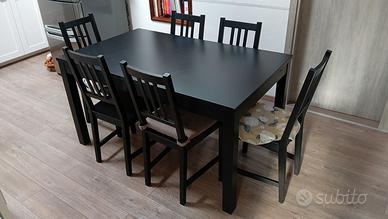 Tavolo IKEA Bjursta allungabile nero 