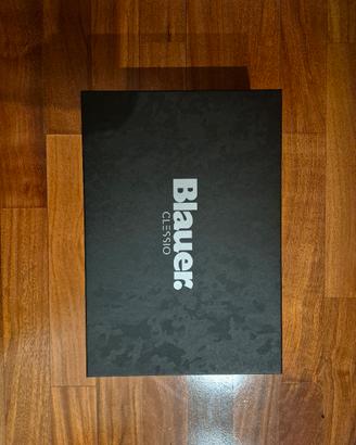 scarpe in colabotazione clessio × blauer 
