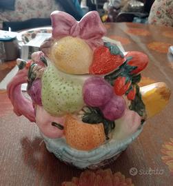 teiera cinese in ceramica vintage da collezione